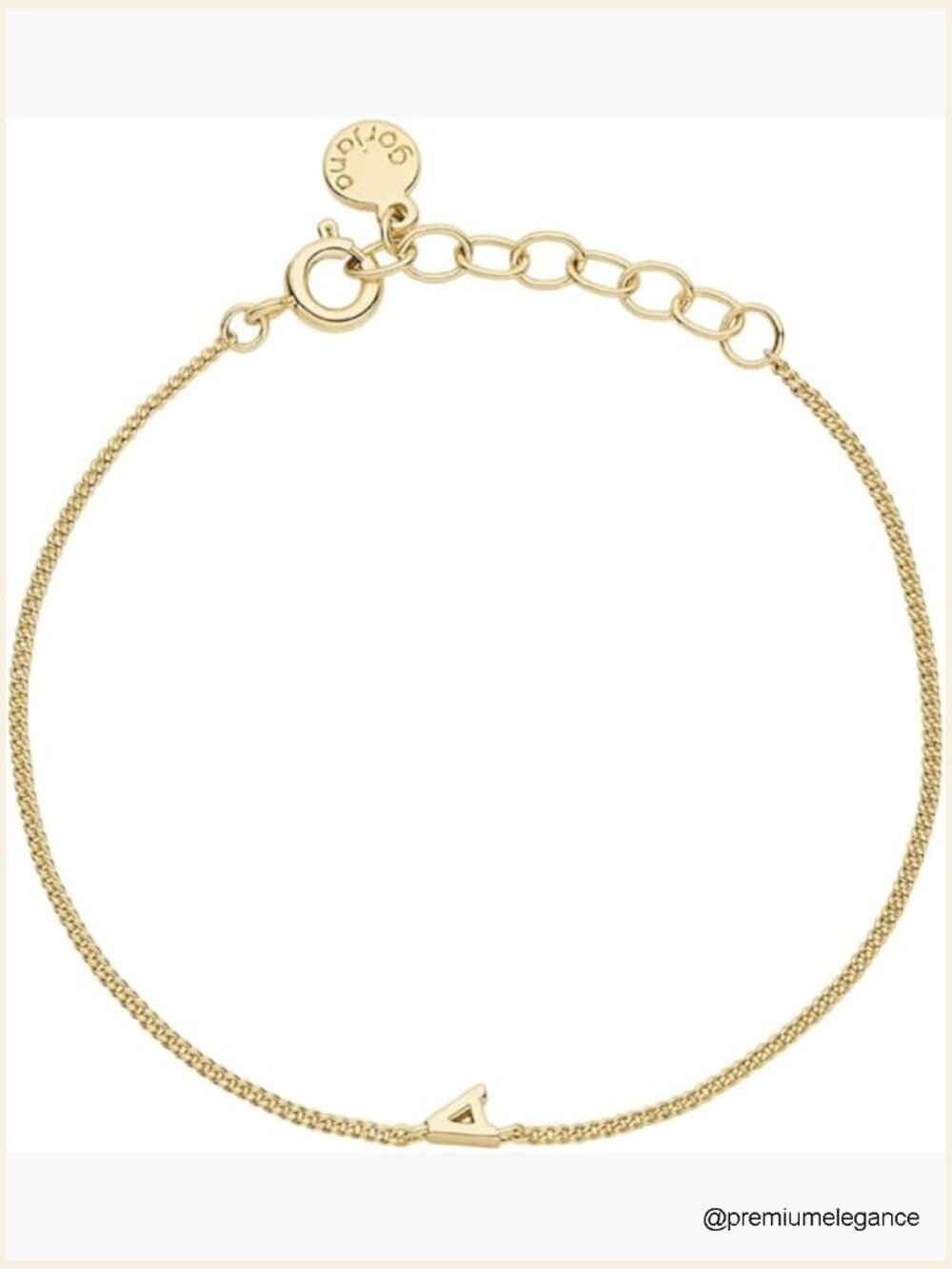 Personalized Initial Link Bracelet 6-7 Inch Adjustable 18k Gold Silver Plated